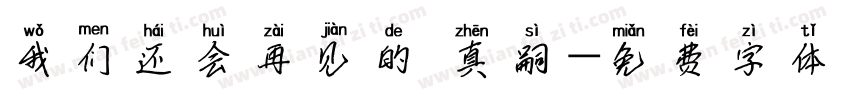我们还会再见的 真嗣字体转换